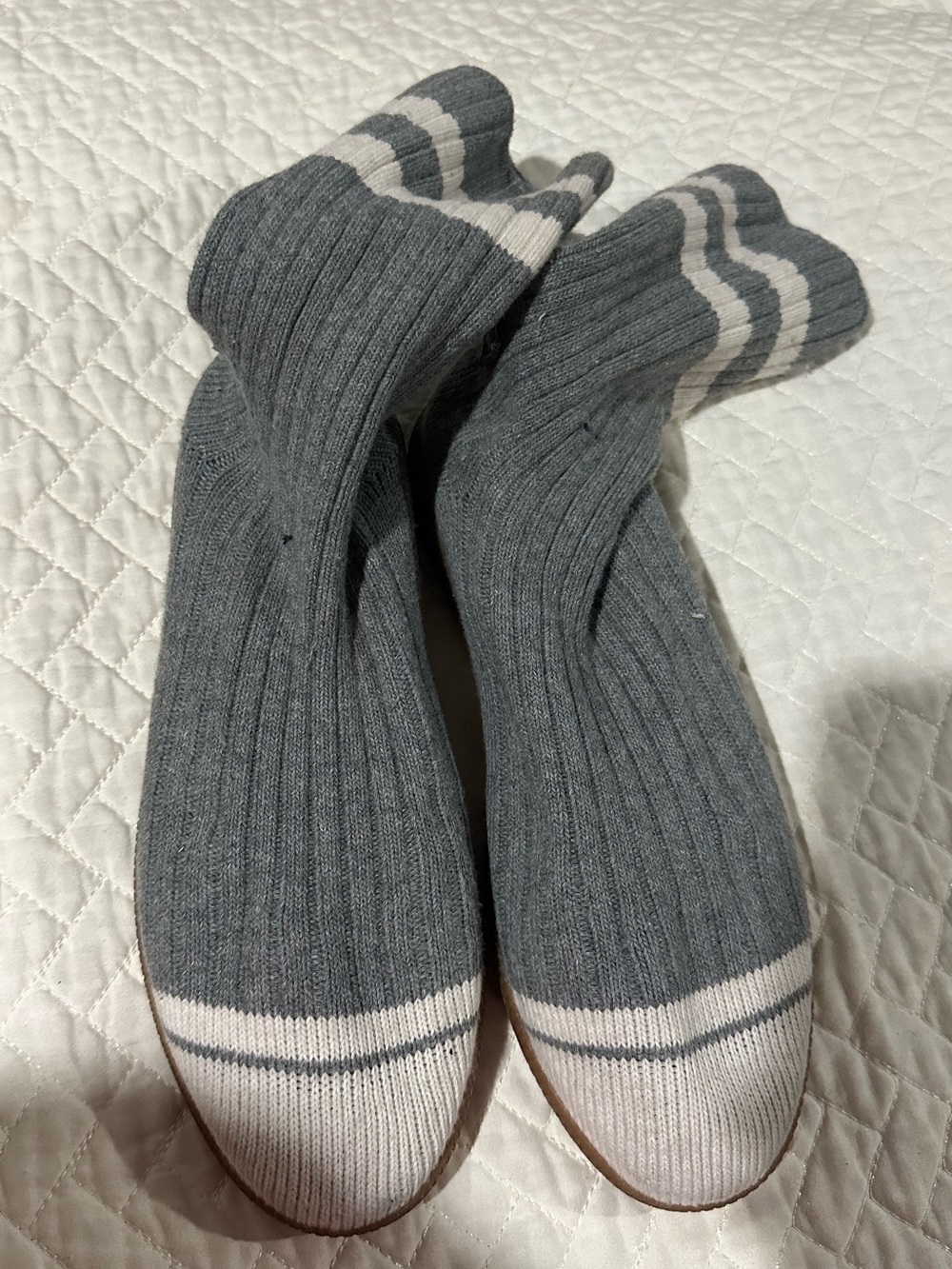Brave pudding-sock shoes